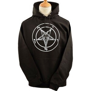 Unisex Baphomet Hoodie Hoody Pentagram Satanic Occult Church of Satan Gothic