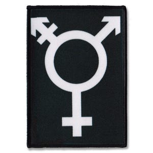 Transgender Symbol Patch – Punk Sew-On Patch for Battle Jackets – DIY Queer Pride Patch