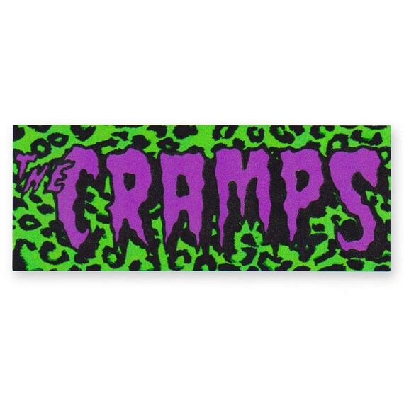 The Cramps Purple & Green Leopard Vinyl Sticker Decal | Garage Punk Psychobilly Horror