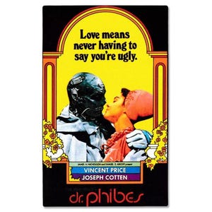 Dr. Phibes Horror Vinyl Sticker Decal | Retro Horror B-Movie Halloween