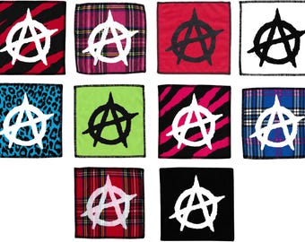 Anarchy Patch – Multiple Colours Available - Sew-On DIY Punk Patch
