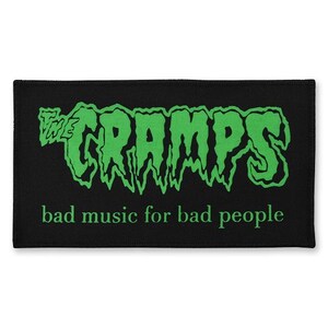 Parche de The Cramps "Música mala para gente mala" / Parche de psicobilly garage punk para coser