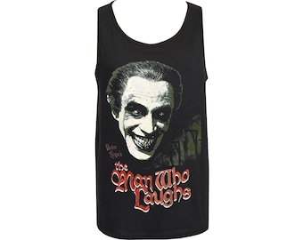Canotta "L'uomo che ride" / Canotta senza maniche da uomo in stile horror classico gotico