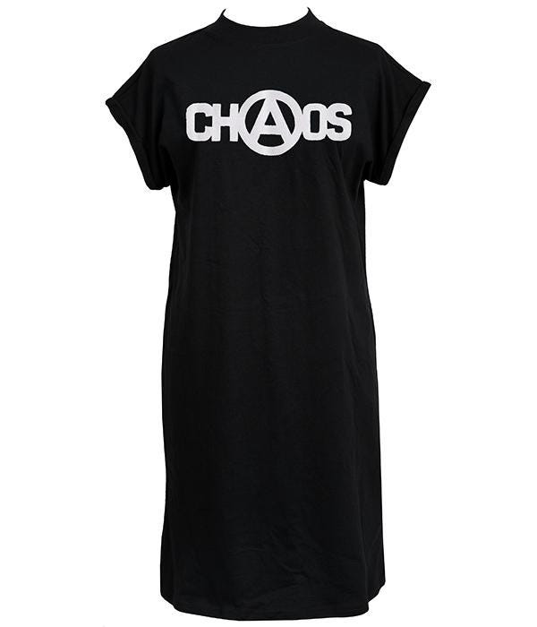 punk shirt dress Punk Patchwork T-Shirt Dress