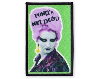 Punk's Not Dead Green Patch - Sew-On Punk Rock Patch - Anarchy Style