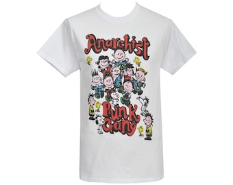 Anarchist Punk Gang T-Shirt - Seditions Style Herren weißes Punk T-Shirt