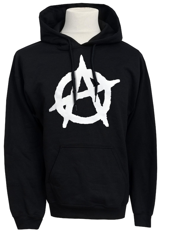 Anarchy Hoodie | Unisex Black Punk Pullover - Etsy