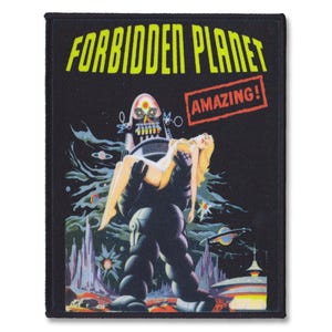 Forbidden Planet Patch - Retro Sci-Fi Horror Sew-On Patch - Cult Monster Movie Patch - Vintage Sci-Fi Jacket Patch