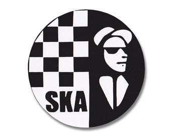 Ska Vinyl-Aufkleber | 60s Scooter Two Tone Reggae Dub Checker