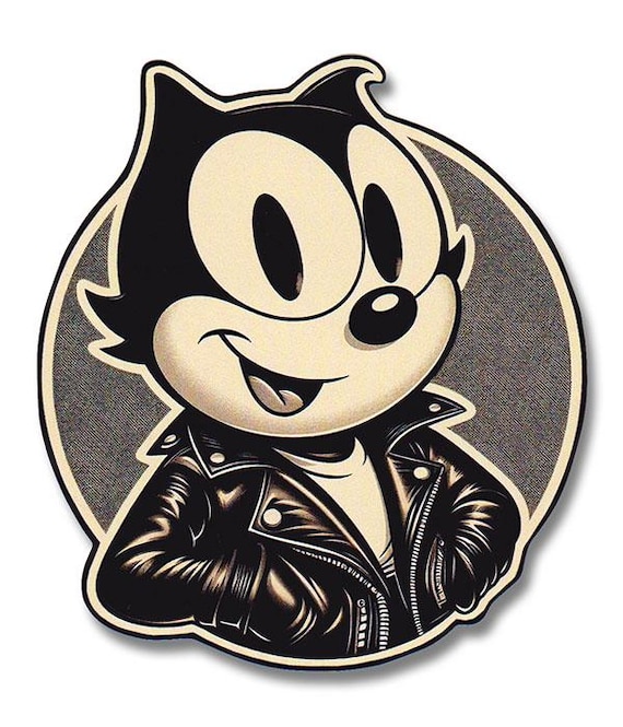 Felix the Cat Vinyl Sticker Decal | Vintage Cat Rocker Punk
