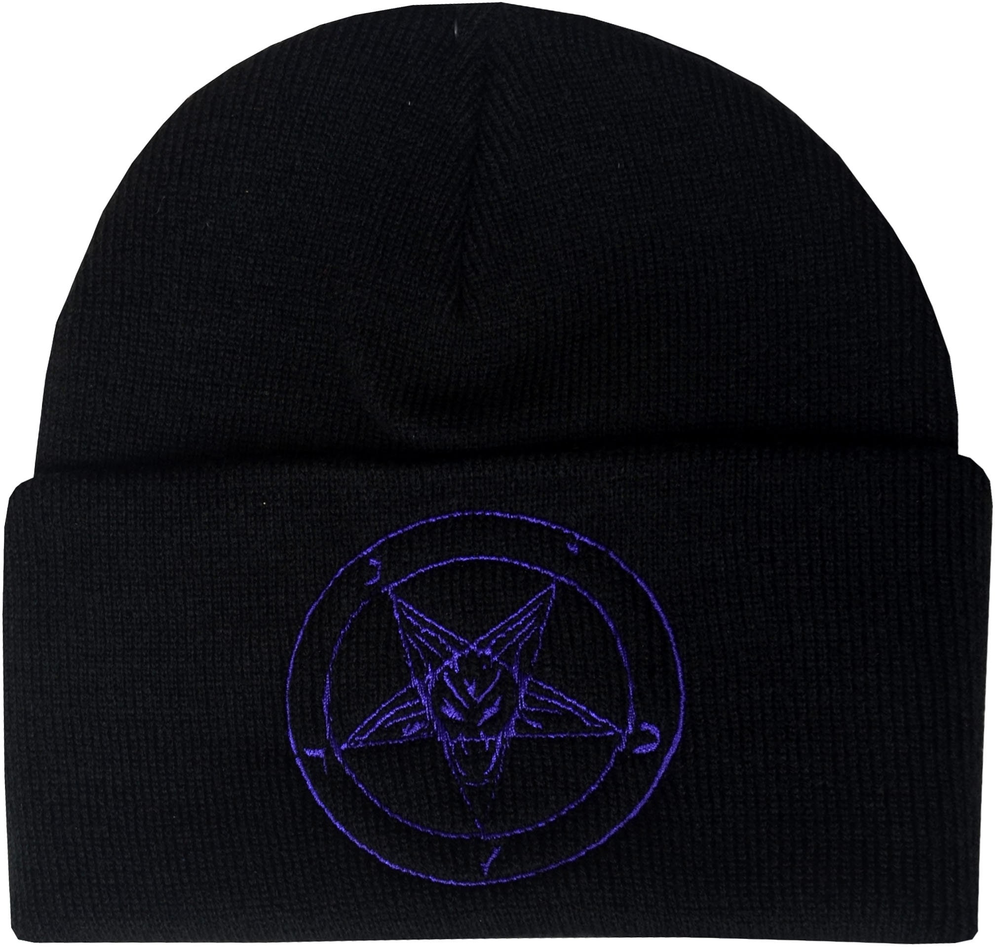 Baphomet Beanie Hat Embroidered Pentagram Satanic Occult Church