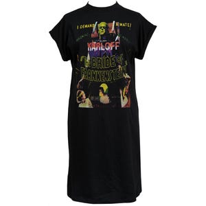 Bride of Frankenstein T-Shirt Dress – Women’s Gothic Horror Movie Dress
