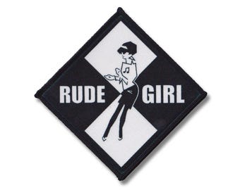 Rude Girl Ska Aufnäher | Zwei Ton Ska Reggae Dub