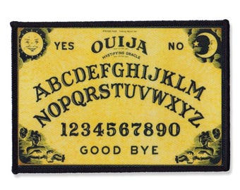 Parche de tabla Ouija vintage de terror, tablero de espíritus gótico, para coser