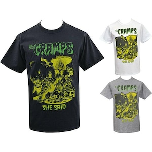 The Cramps She Said T-Shirt - Herren Horror Punk T-Shirt in Schwarz, Weiß oder Grau