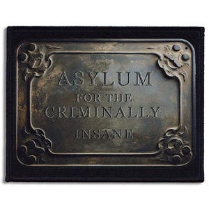 Heiligtum der kriminell Insane Aufnäher - Vintage Horror Aufnäher zum Aufnähen - Gothic Punk Jacke Patch - Gruseliges Jacken Accessoire