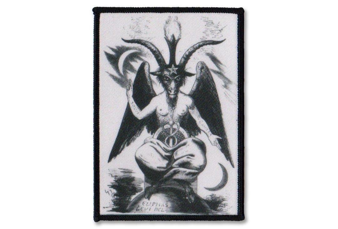 Esoteric Patch Baphomet Occult Patch - Gothic Dark Art Sew-on Patch - Black Magic Vest ...