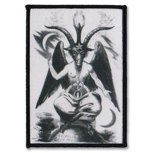 Baphomet Occult Patch - Gothic Dark Art Sew-On Patch - Black Magic Vest Patch - DIY Punk Jacket Accessory - Esoteric Witchcraft Patch