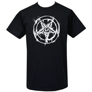 Men&#39;s Baphomet T-Shirt Pentagram Satanic Gothic Occult Goat Goth
