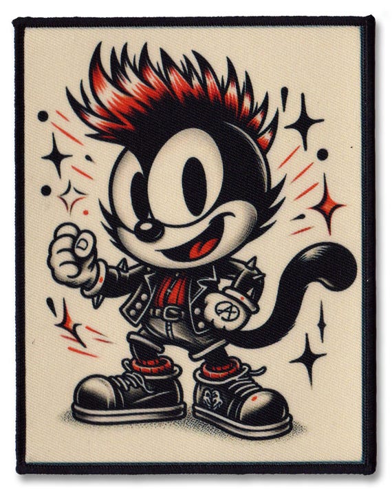 Punk Felix the Cat Sew-on Patch – Rebel With a Cause Anarchist - Etsy