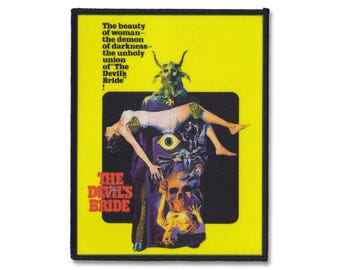 The Devil’s Bride Patch - Retro Horror Sew-On Patch - DIY Punk Goth Vest Patch - Cult Satanic Horror Patch - Vintage Occult Jacket Patch