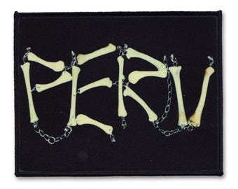 PERV-patch botletters punkrock opnaaibare patch Seditionaries Kings Road