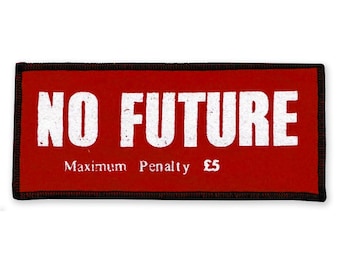 NO FUTURE Red Patch | Sew-on Seditionaries Punk Jacket Patch