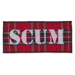 Écusson tartan rouge écume | Patch de veste punk à coudre