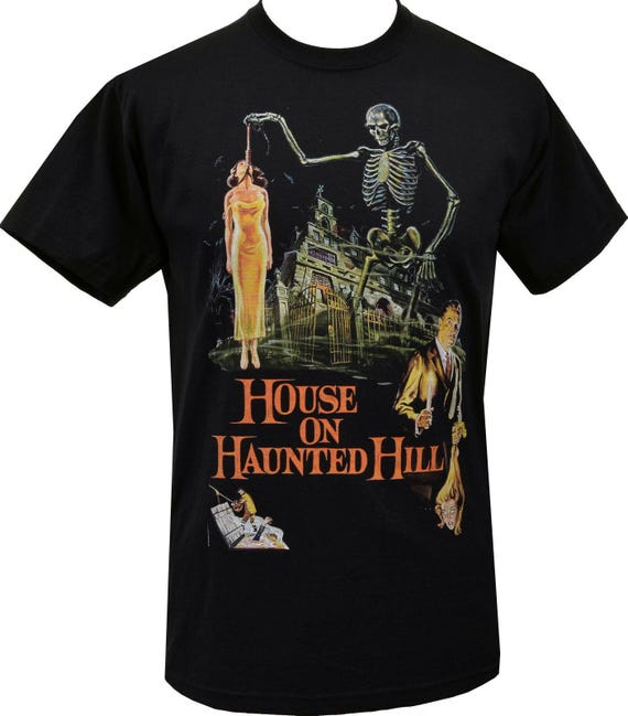 House on Haunted Hill T-shirt | Classic Vintage Horror Skeleton