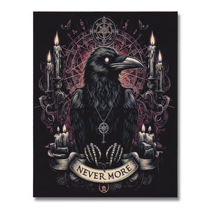 Nevermore Occult Raven Sticker | Gothic Poe-Inspired Dark Art Decal