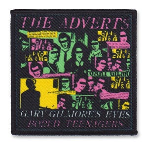 Parche "Los ojos de Gary Gilmore" de The Adverts / Parche punk clásico para coser, 1977