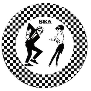 Ska Vinyl Sticker Decal | 60s Scooter Two Tone Reggae Dub Checker