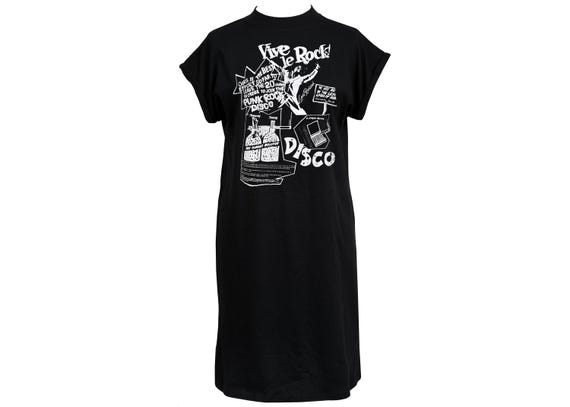 punk shirt dress Punk Patchwork T-Shirt Dress
