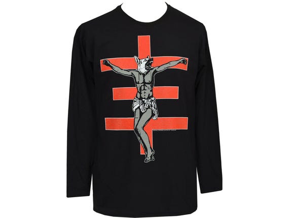 Psychic TV Men's Long Sleeve T-Shirt | Val Denham Industrial Punk PTV Cross
