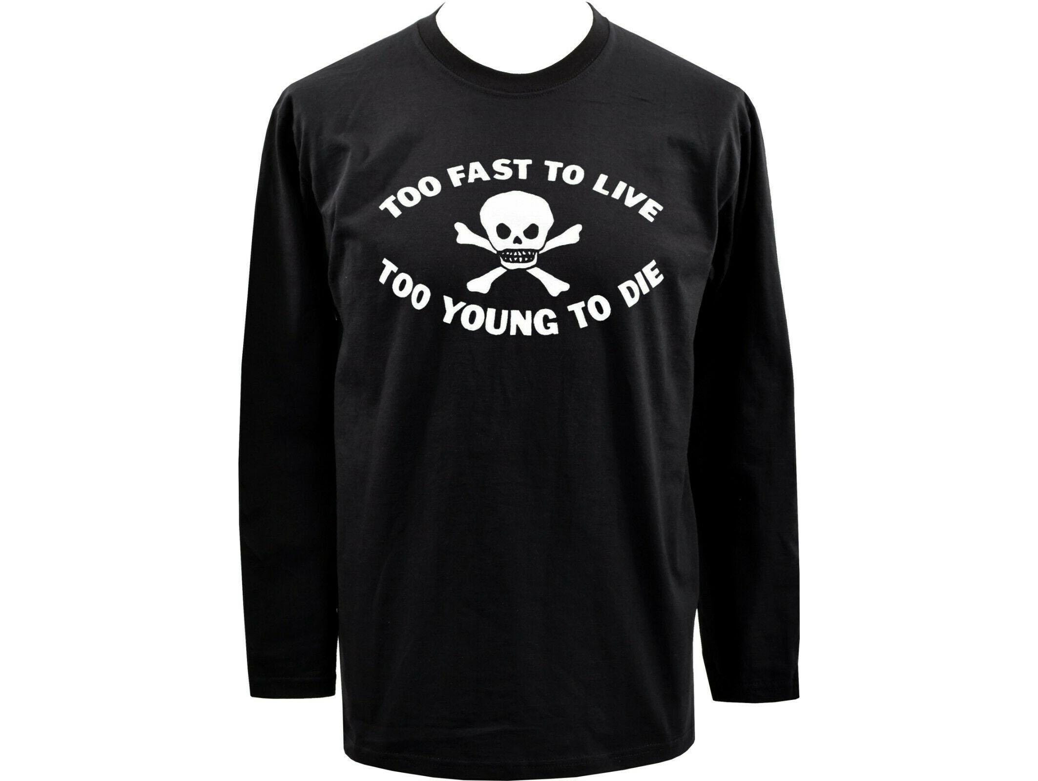 Too Fast to Live Punk Long Sleeve T-shirt – Seditionaries Skull