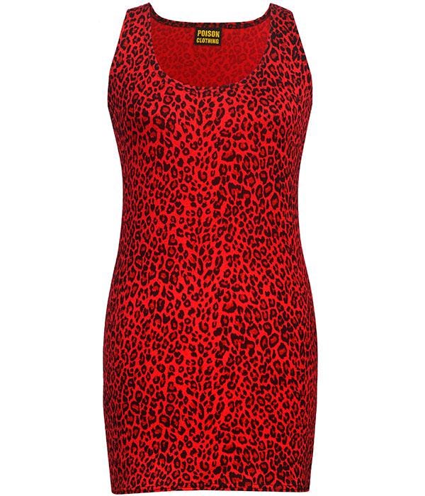 red and white leopard print dress Leopard Button-down Maxi Dress with Red Details