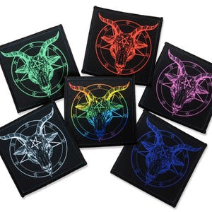 Baphomet Pentagram Goat Sew-on Patch | Satanic Gothic Patch
