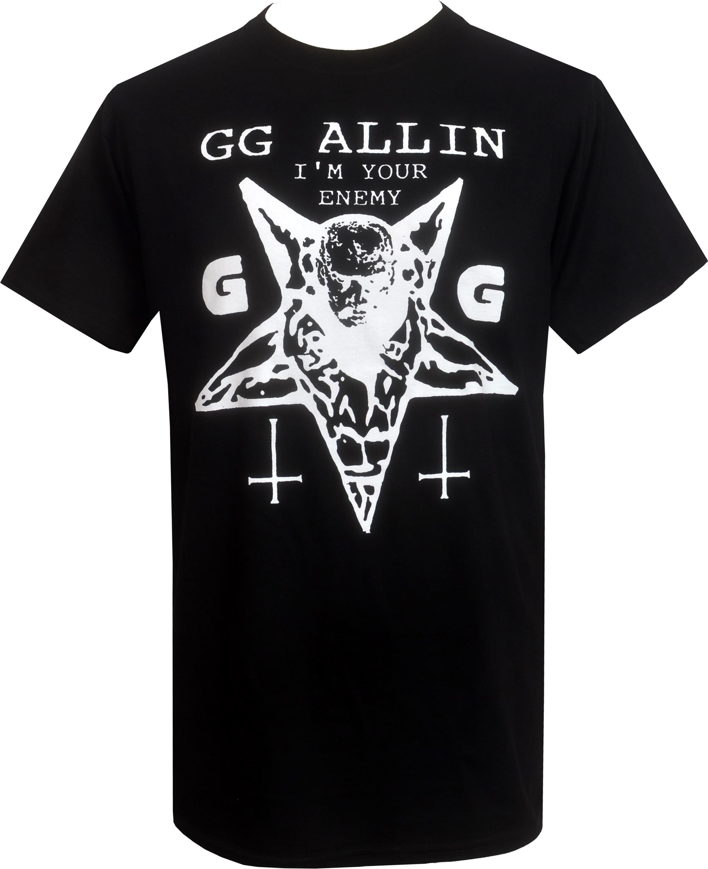 GG Allin I'm Your Enemy T-shirt – Men's Punk Shirt Black - Etsy New Zealand, image size:2447x3000