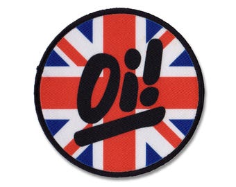 Oi! Union Jack Sew-on Patch | Two tone Punk Dub Reggae Rocksteady
