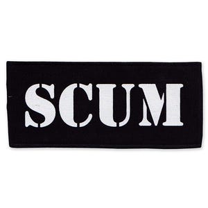 Scum Black Cotton Patch | Sew-on Punk Jacket Patch