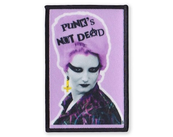 Punk's Not Dead Pink Patch - Sew-On Punk Rock Patch - Anarchy DIY Style