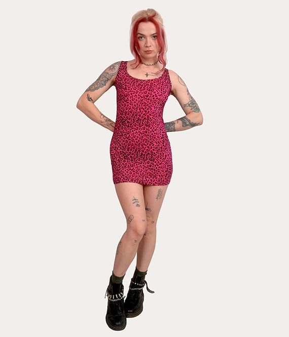 Pink Leopard Mini Dress Punk Alternative Dress Made in the UK - Etsy Pink Leopard Mini Dress Punk Alternative Dress Made in the UK - Etsy