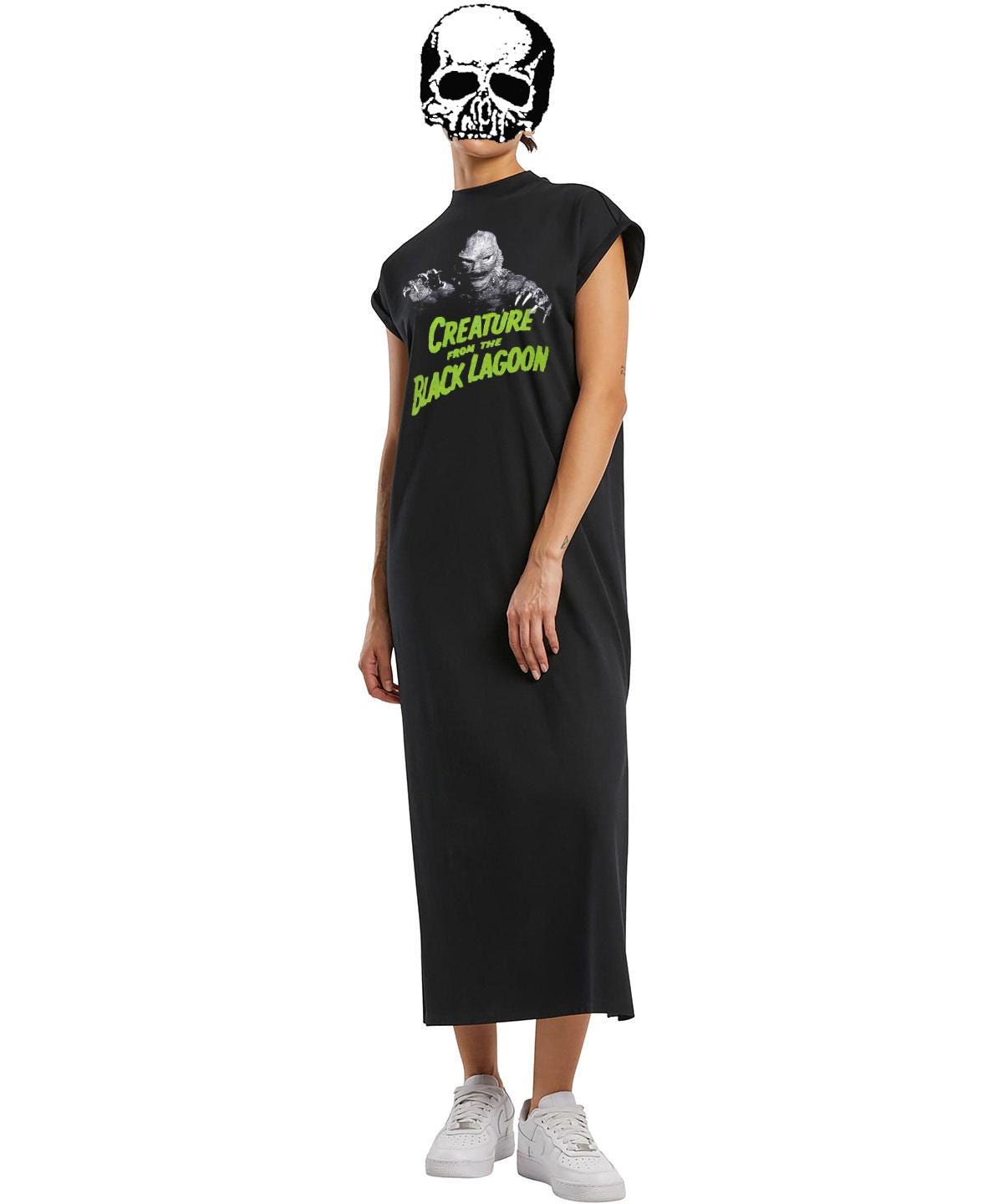 creature from the black lagoon dress Maxi Womens Black Gothic Horror Dress Plus Size Christmas Snowflake and a dash of Bodysuit Size:18 months LADIVINE