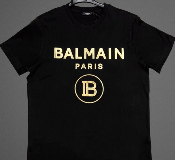 L BALMAIN Vintage SCHWARZ T-Shirt Golden - Etsy Österreich
