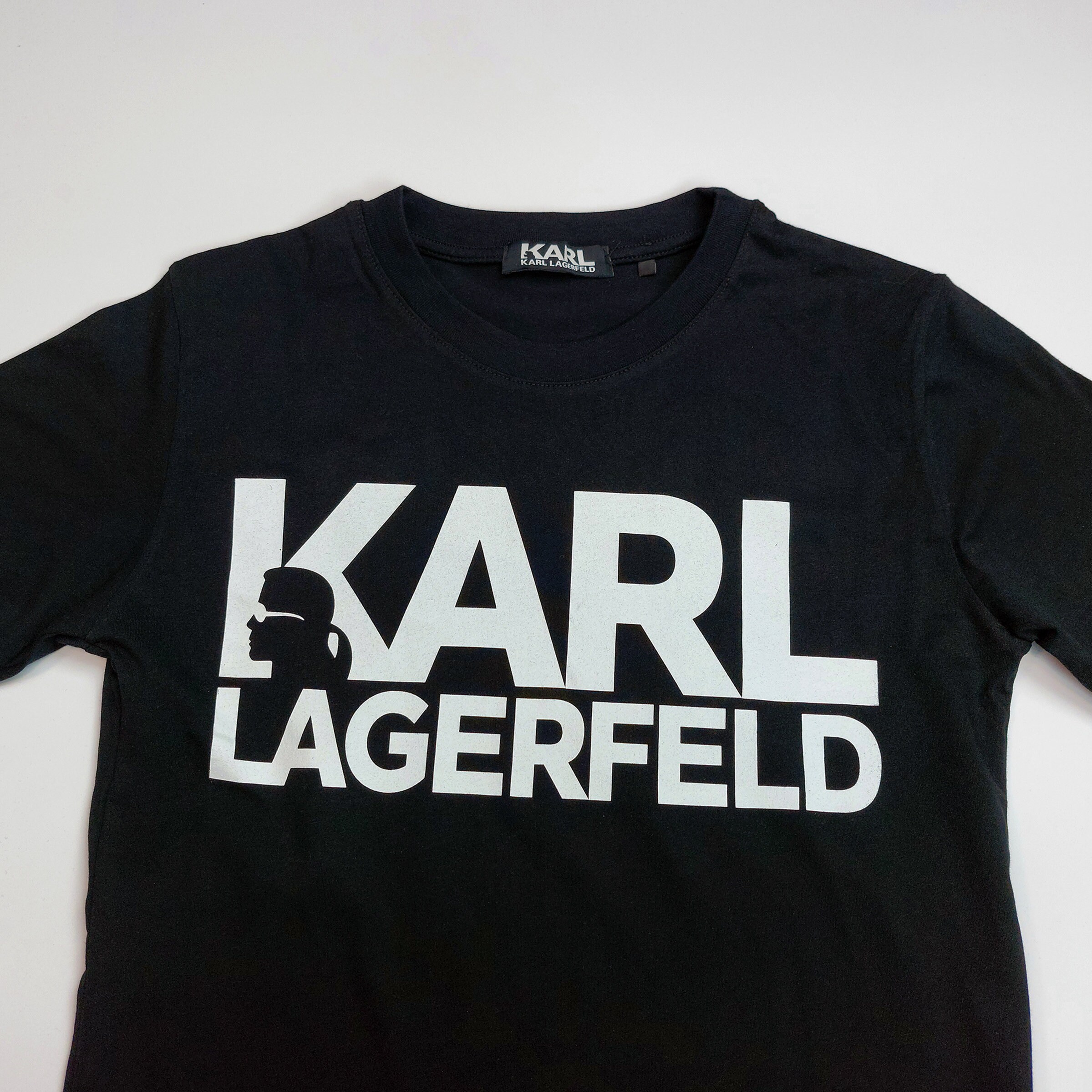 Structureel lettergreep werper Size XL KARL LAGERFELD Vintage Men Black T-shirt Logo - Etsy