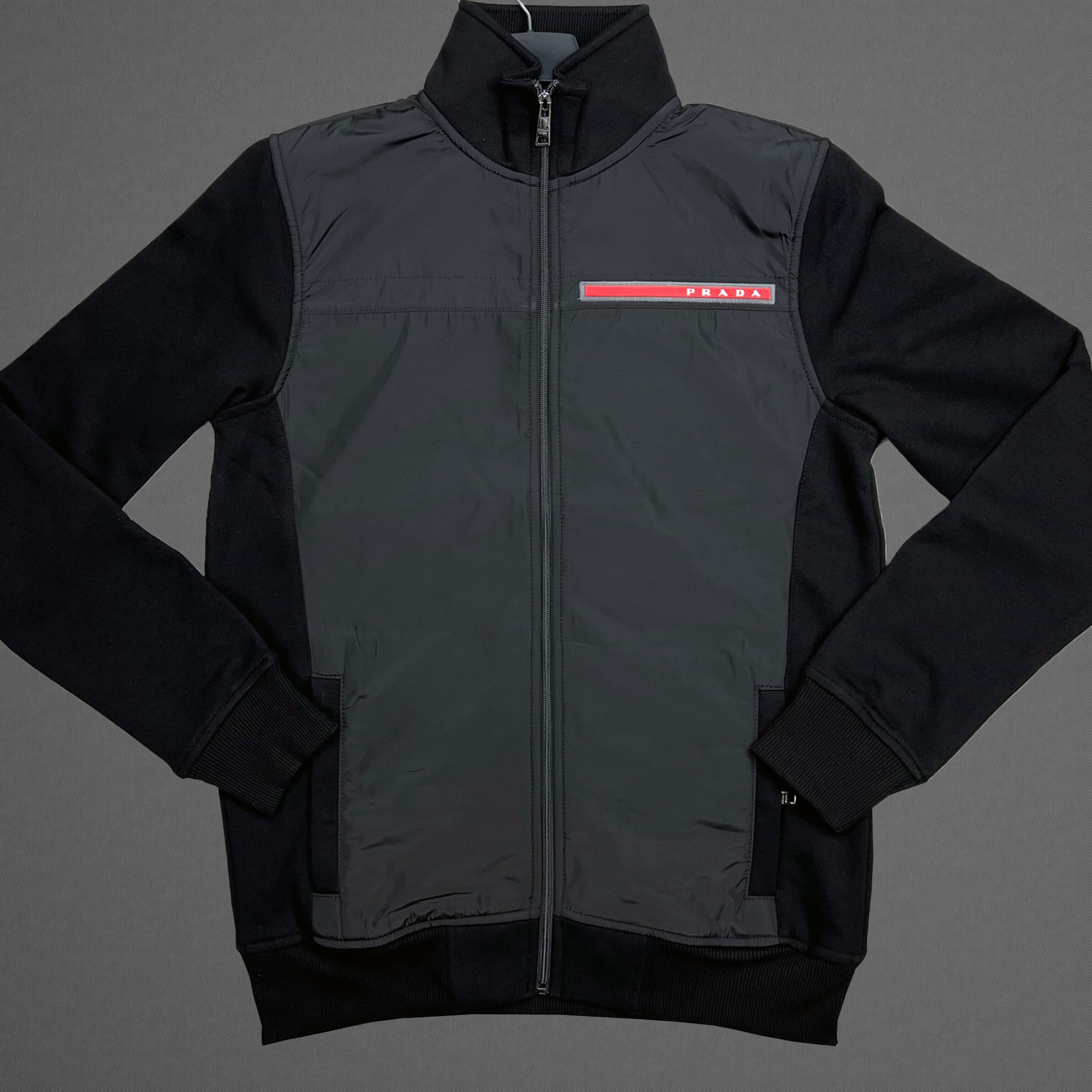 Size L PRADA Vintage Men BLACK Nylon/cotton Jacket With Logo - Etsy