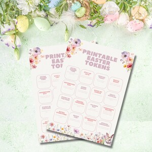 easter activities outdoors indoors Easter Egg Stuffer Easter Egg Token Activities Non Food Treat  Egg Hunt Tokens Instant Download EM1