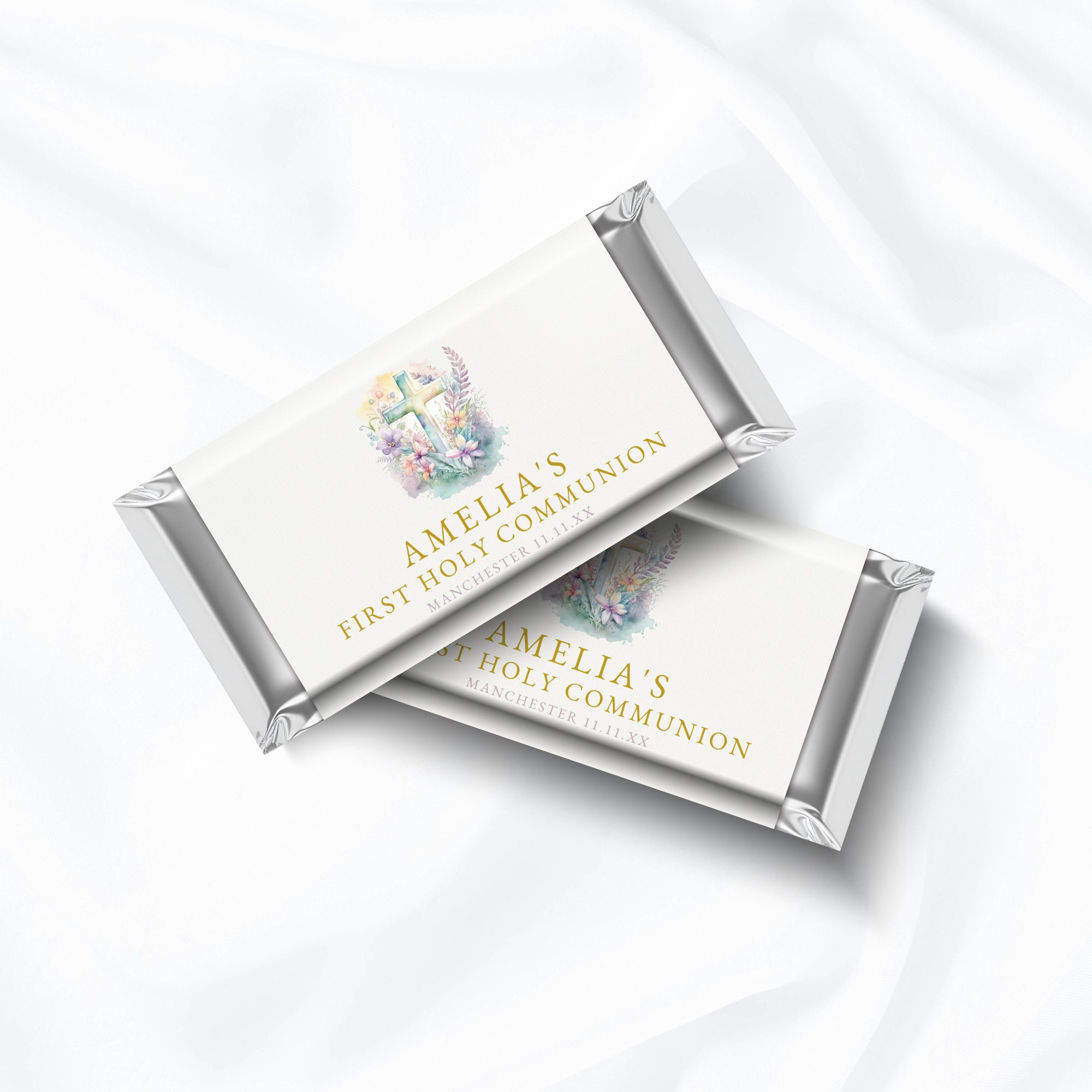 Editable First Holy Communion Bundle: Invitation, Cake Toppers, Welcome ...