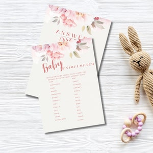 Baby Tier passende Baby Shower Spiel, Baby in Bloom Baby Shower Spiel, Druckbares Baby Shower Spiel Baby Girl Baby Shower DIGITAL DOWNLOAD MP1