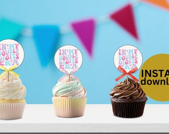 Double Digits Era Cupcake Topper: 10th Birthday Party Decor (Digital Download)